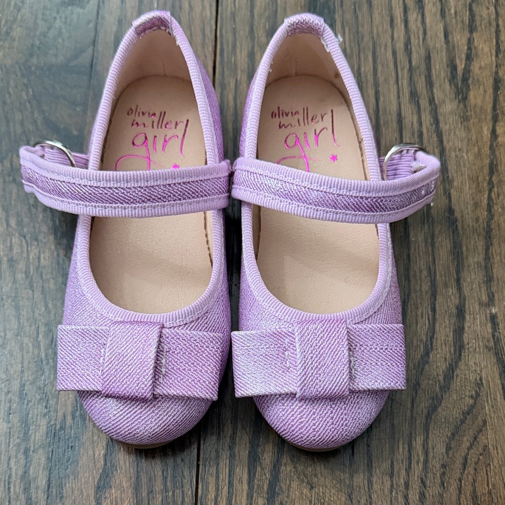 Olivia Miller Lilac Bow Mary Jane Flats for Kids
